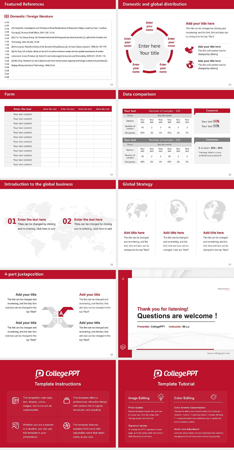 Ferris State University Thesis Proposal/Graduation Defense PPT Template4:3 ratio PPT effect preview image4