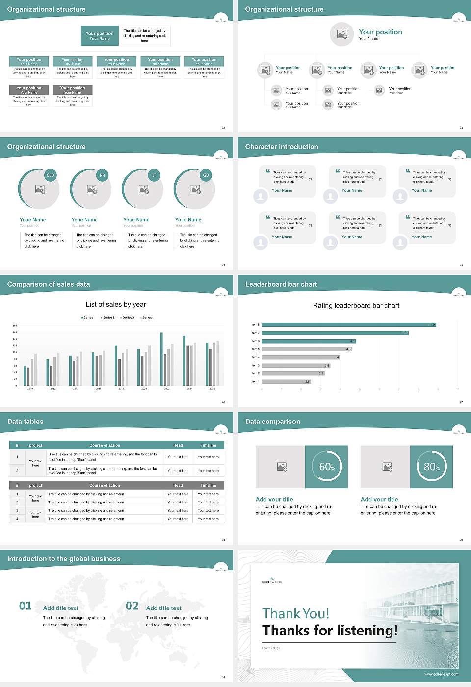 Eckerd College Academic Presentation/Research Findings Report PPT Template16:9 ratio PPT effect preview image4