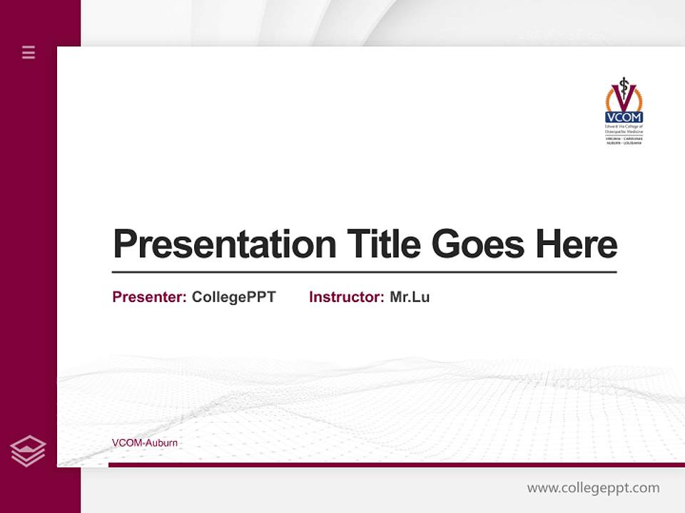 VCOM-Auburn Thesis Proposal/Graduation Defense PPT Template4:3 ratio PPT effect preview image5