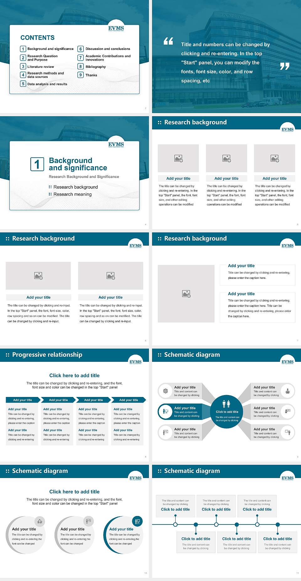 Virginia Health Sciences Center and formally Eastern Virginia Medical School Graduation Thesis Defense PPT Template4:3 ratio PPT effect preview image2