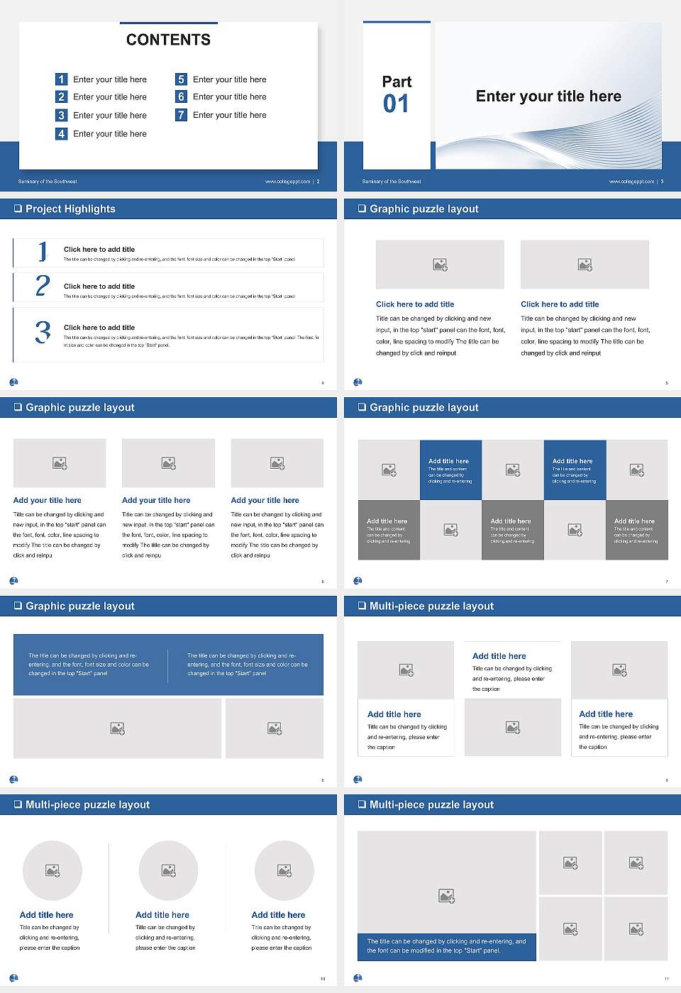 Seminary of the Southwest General Purpose PPT Template16:9 ratio PPT effect preview image2