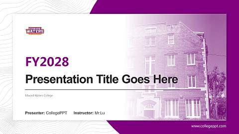 Edward Waters College Academic Presentation/Research Findings Report PPT Template