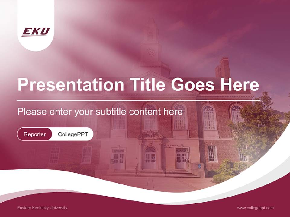 Eastern Kentucky University Lecture Sharing and Networking Event PPT Template4:3 ratio PPT effect preview image4