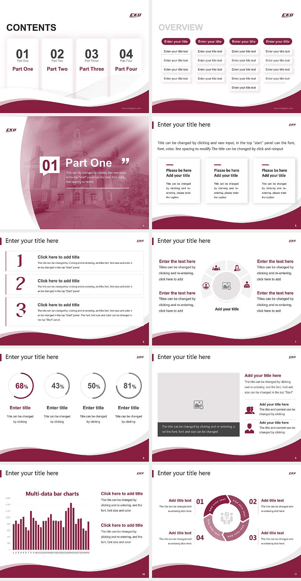 Eastern Kentucky University Lecture Sharing and Networking Event PPT Template4:3 ratio PPT effect preview image2