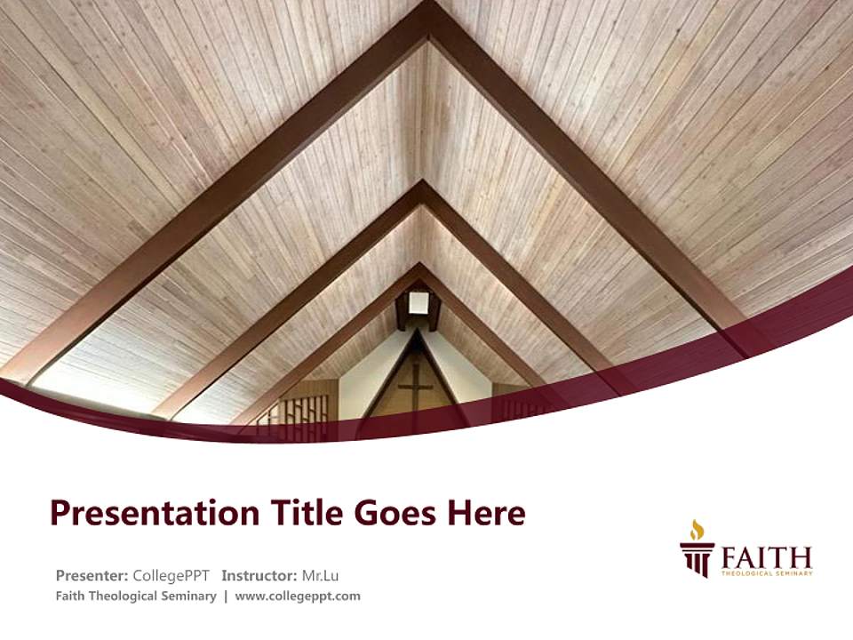 Faith Theological Seminary Course/Courseware Creation PPT Template4:3 ratio PPT effect preview image5