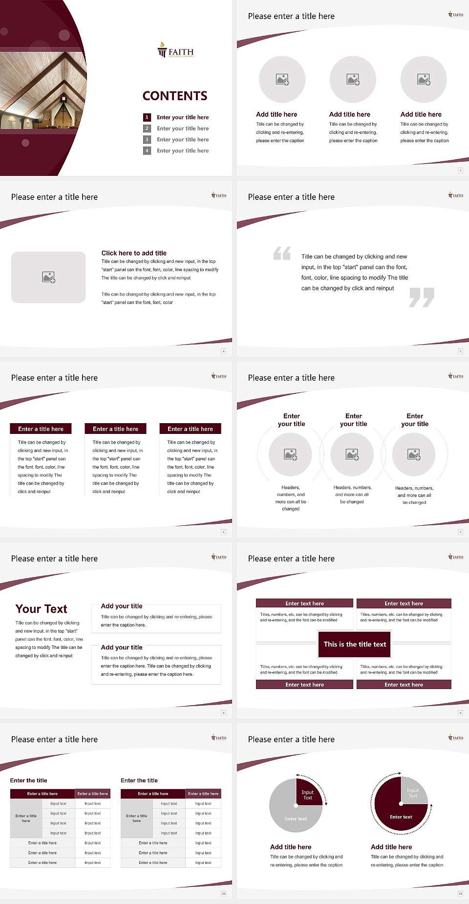 Faith Theological Seminary Course/Courseware Creation PPT Template4:3 ratio PPT effect preview image2