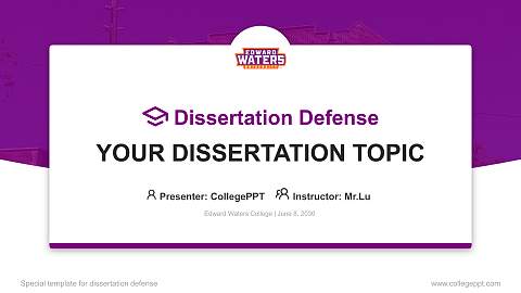 Edward Waters College Graduation Thesis Defense PPT Template