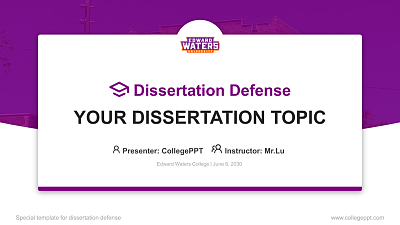 Edward Waters College Graduation Thesis Defense PPT Template