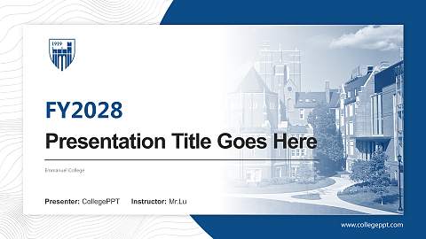 Emmanuel College Academic Presentation/Research Findings Report PPT Template