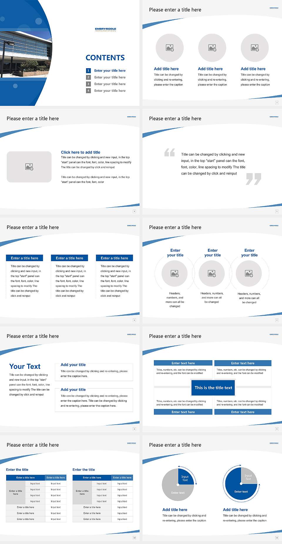 Embry-Riddle Aeronautical University-Prescott Course/Courseware Creation PPT Template4:3 ratio PPT effect preview image2