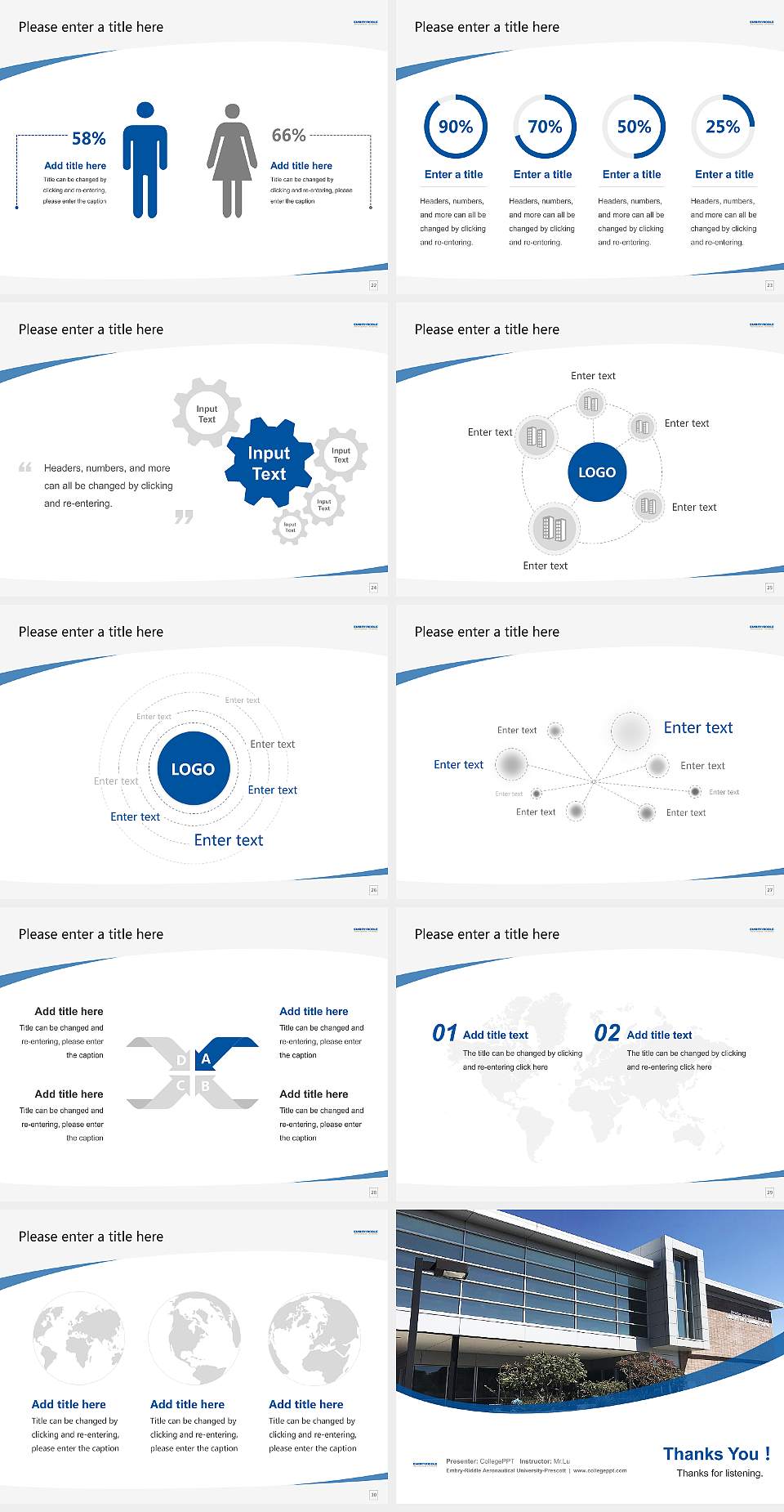 Embry-Riddle Aeronautical University-Prescott Course/Courseware Creation PPT Template4:3 ratio PPT effect preview image4