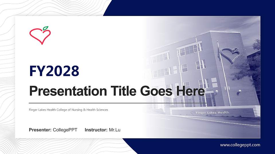 Finger Lakes Health College of Nursing & Health Sciences Academic Presentation/Research Findings Report PPT Template16:9 ratio PPT effect preview image