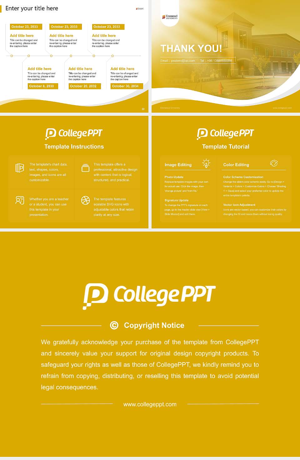 Emmanuel University Lecture Sharing and Networking Event PPT Template4:3 ratio PPT effect preview image4