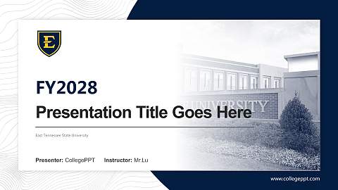 East Tennessee State University Academic Presentation/Research Findings Report PPT Template