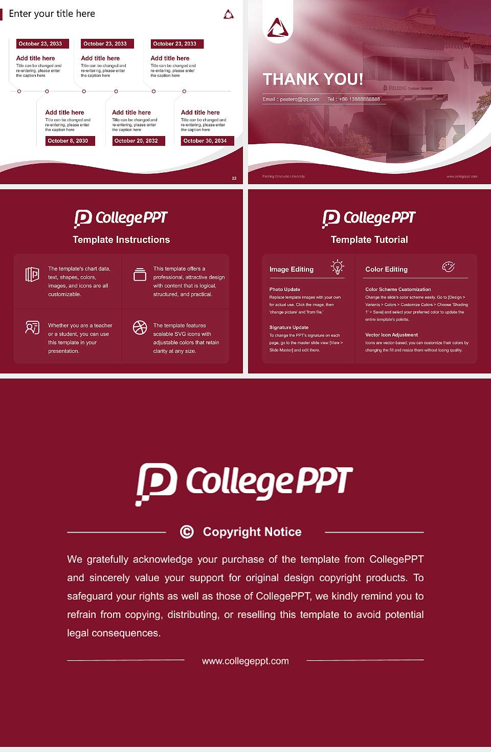 Fielding Graduate University Lecture Sharing and Networking Event PPT Template4:3 ratio PPT effect preview image4