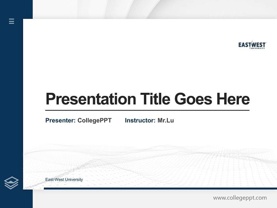East-West University Thesis Proposal/Graduation Defense PPT Template4:3 ratio PPT effect preview image5