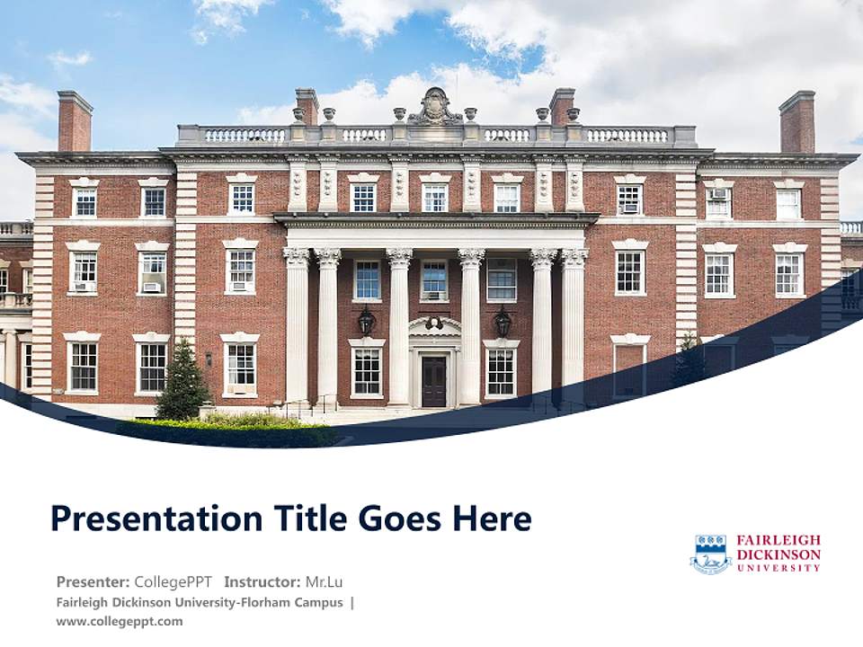 Fairleigh Dickinson University-Florham Campus Course/Courseware Creation PPT Template4:3 ratio PPT effect preview image5