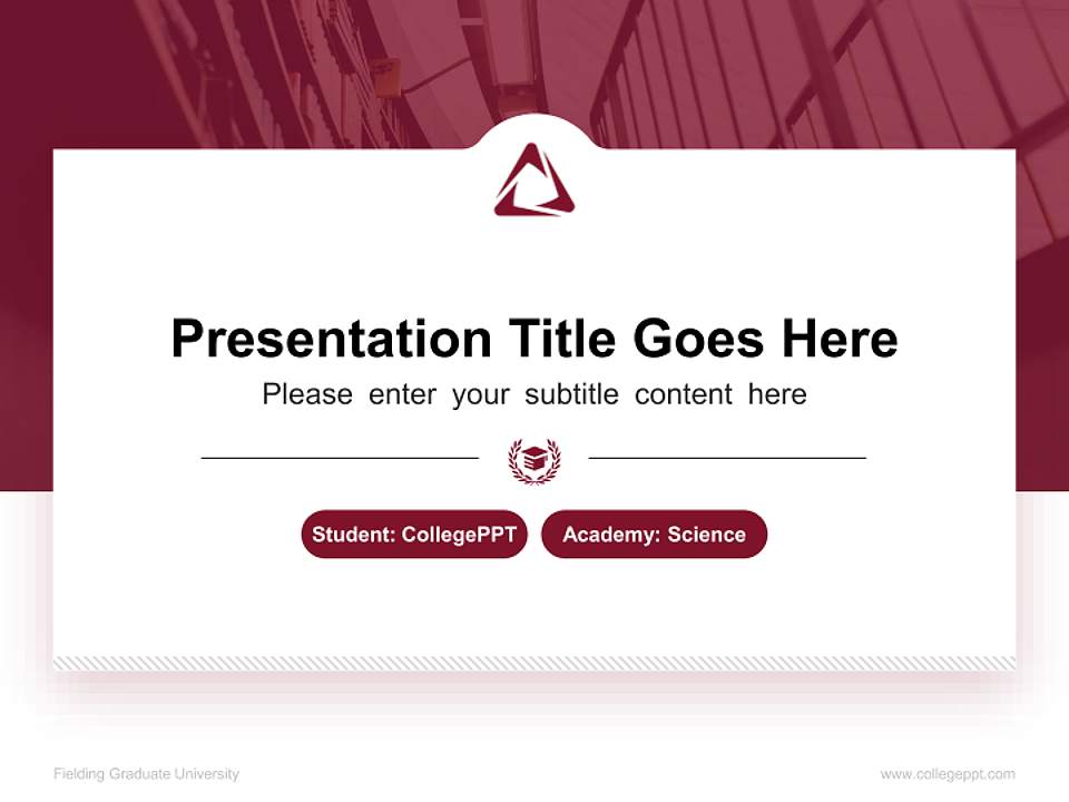 Fielding Graduate University National Scholarship Defense PPT Template4:3 ratio PPT effect preview image4