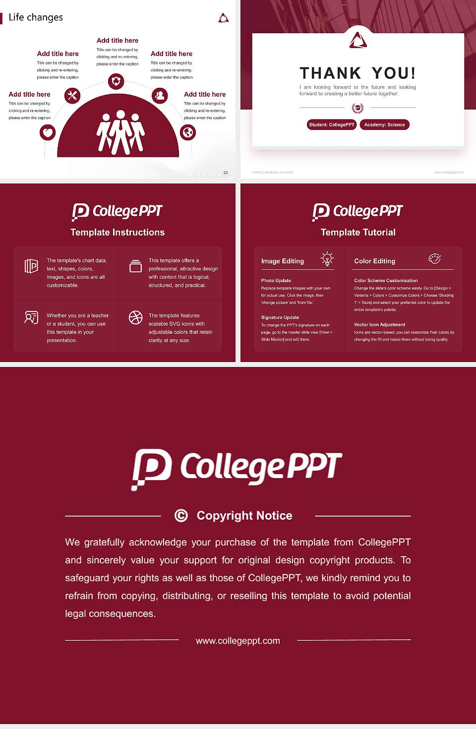Fielding Graduate University National Scholarship Defense PPT Template4:3 ratio PPT effect preview image4