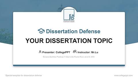 Escuela De Artes Plasticas Y Diseno De Puerto Rico Graduation Thesis Defense PPT Template