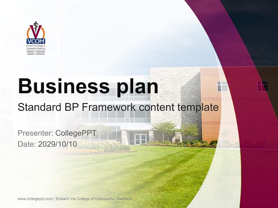 Edward Via College of Osteopathic Medicine Competition/Entrepreneurship Contest PPT Template4:3 ratio PPT effect preview image9