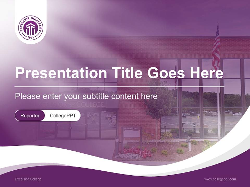 Excelsior College Lecture Sharing and Networking Event PPT Template4:3 ratio PPT effect preview image4