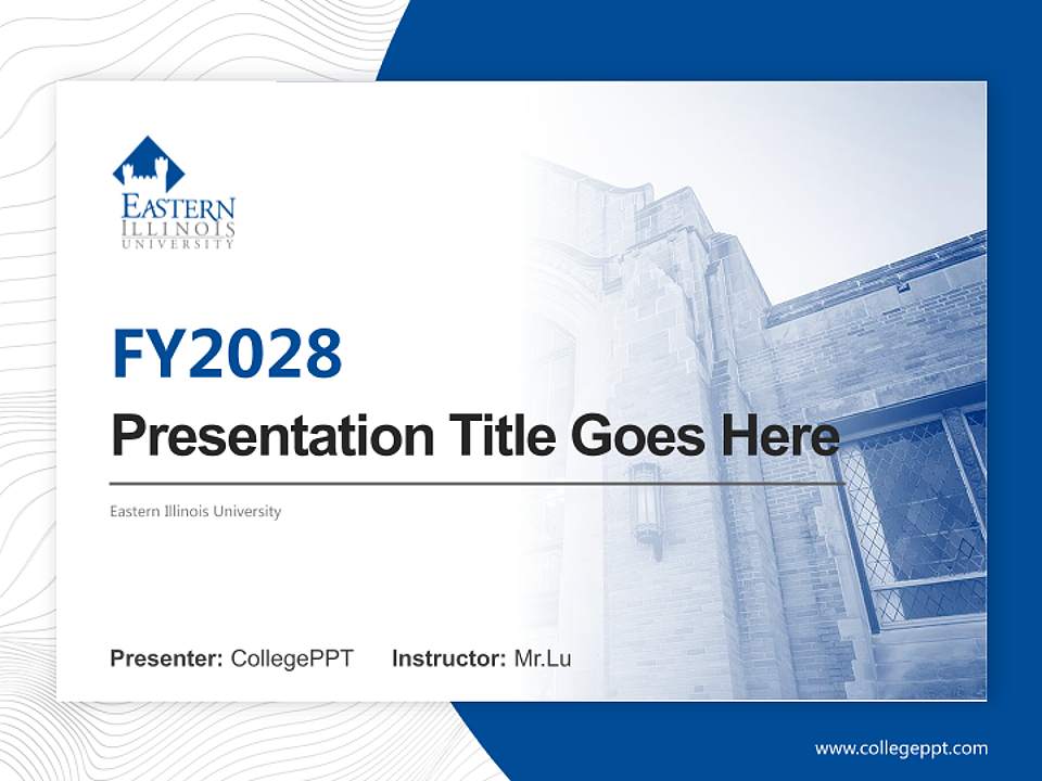 Eastern Illinois University Academic Presentation/Research Findings Report PPT Template4:3 ratio PPT effect preview image5