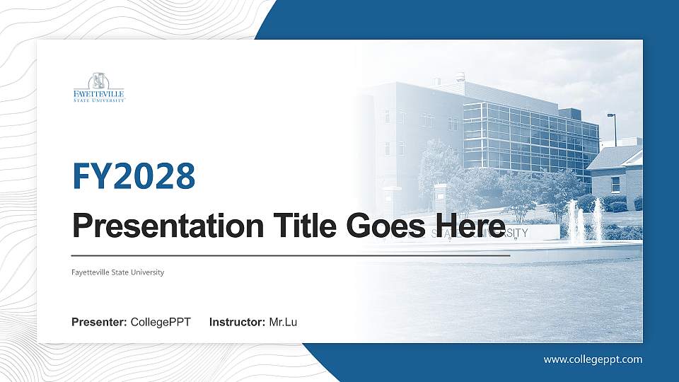 Fayetteville State University Academic Presentation/Research Findings Report PPT Template16:9 ratio PPT effect preview image