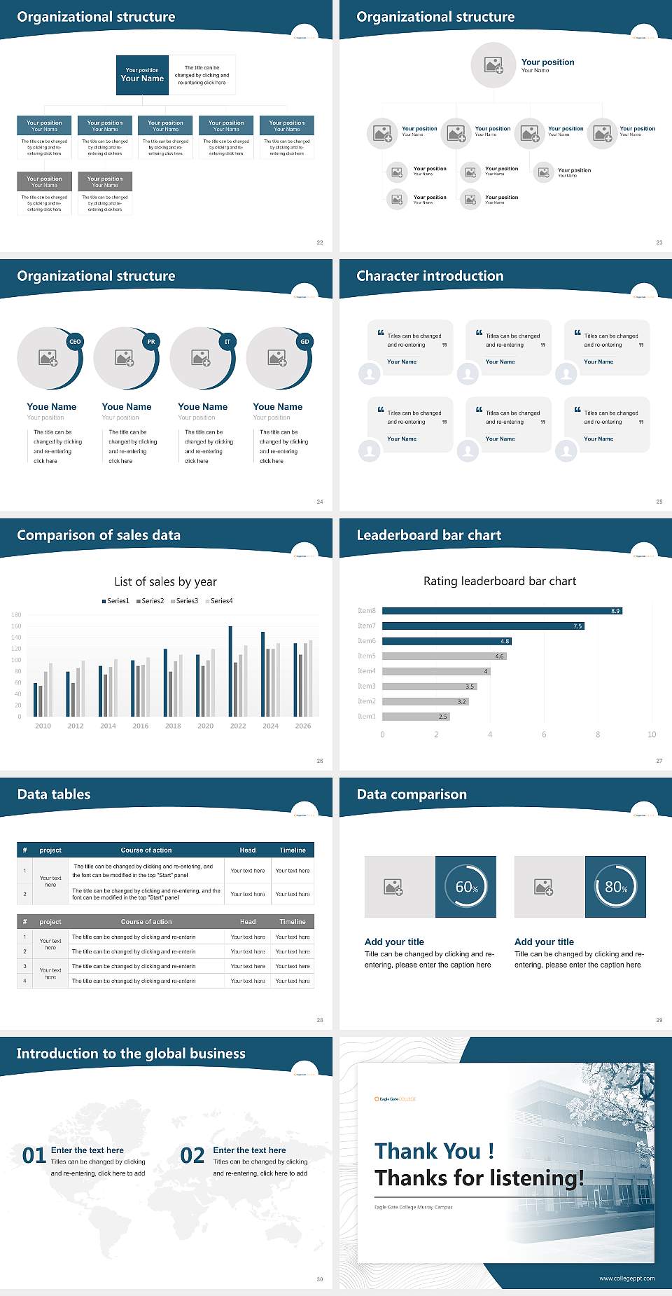 Eagle Gate College Murray Campus Academic Presentation/Research Findings Report PPT Template4:3 ratio PPT effect preview image4