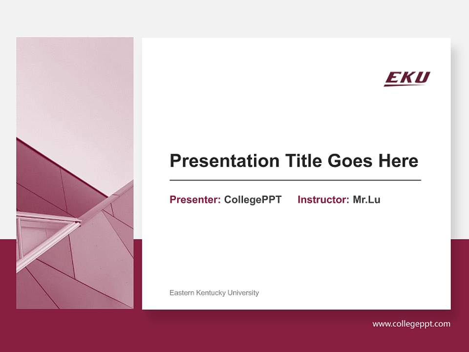 Eastern Kentucky University General Purpose PPT Template4:3 ratio PPT effect preview image6