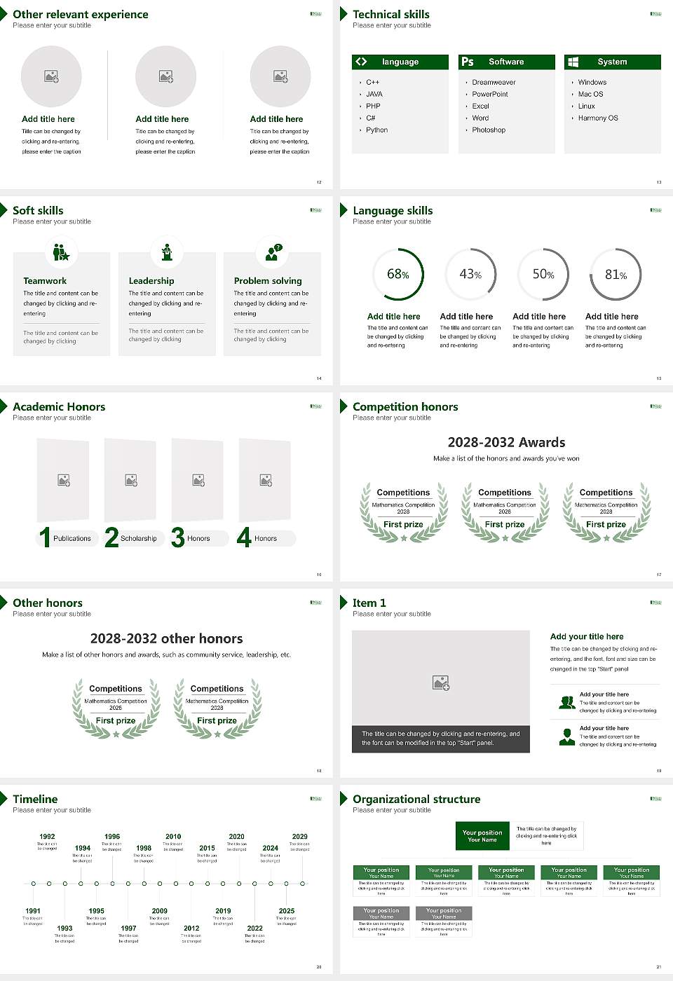 Felician University Resume PPT Template16:9 ratio PPT effect preview image3