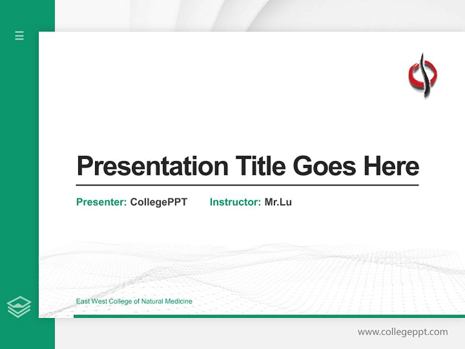 East West College of Natural Medicine Thesis Proposal/Graduation Defense PPT Template4:3 ratio PPT effect preview image5