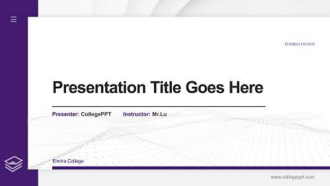 Elmira College Thesis Proposal/Graduation Defense PPT Template