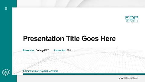 Edp University of Puerto Rico-Villalba Thesis Proposal/Graduation Defense PPT Template