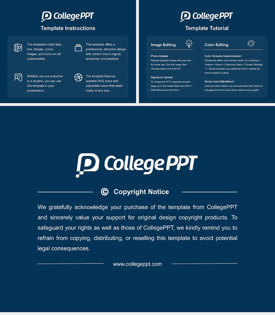 Endicott College Course/Courseware Creation PPT Template4:3 ratio PPT effect preview image5