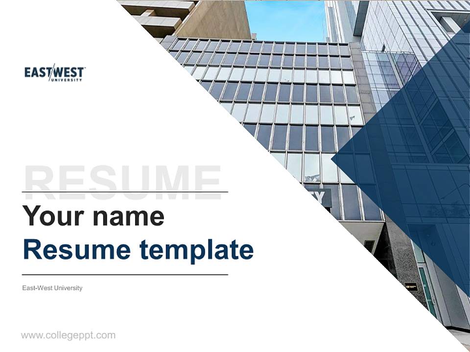 East-West University Resume PPT Template4:3 ratio PPT effect preview image5