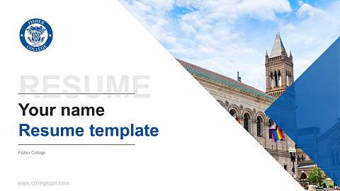 Fisher College Resume PPT Template