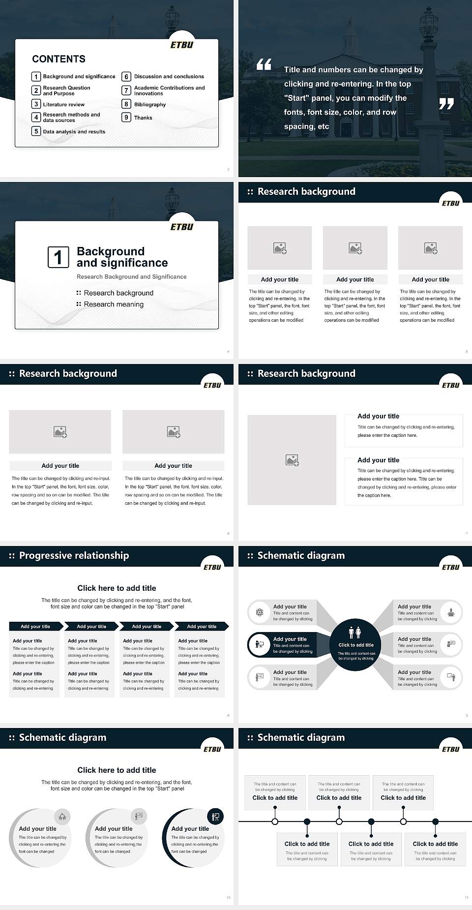 East Texas Baptist University Graduation Thesis Defense PPT Template4:3 ratio PPT effect preview image2