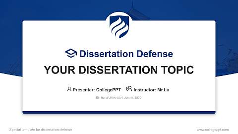 Elmhurst University Graduation Thesis Defense PPT Template