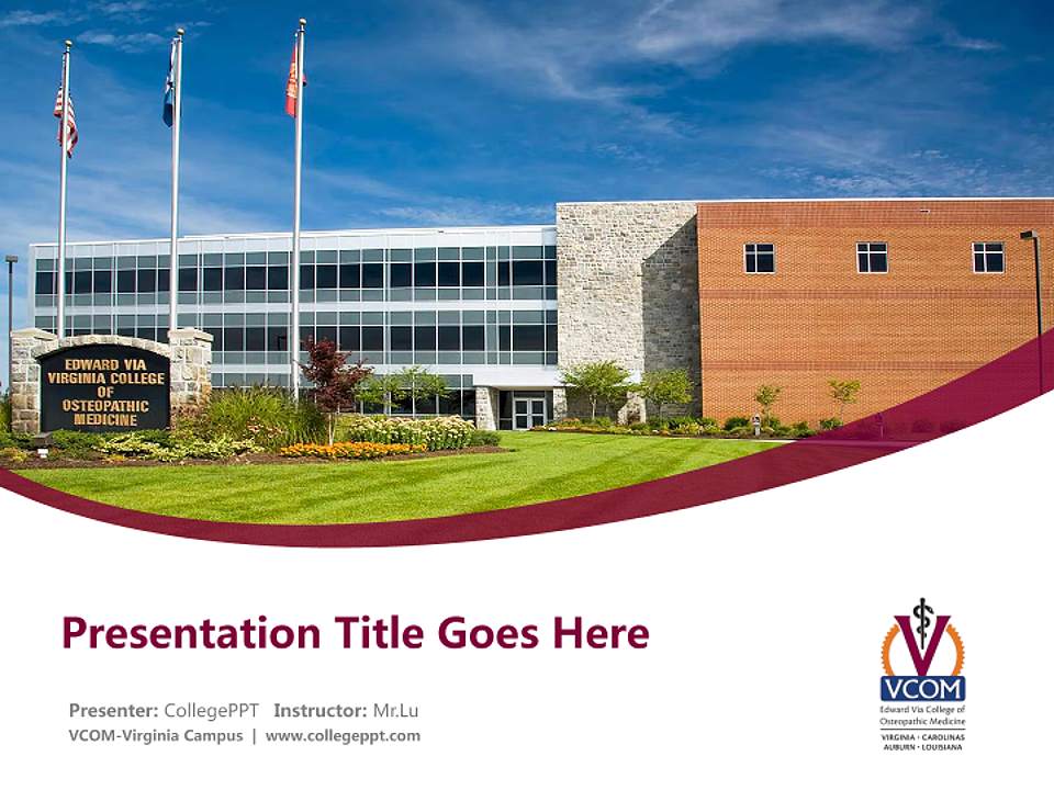 VCOM-Virginia Campus Course/Courseware Creation PPT Template4:3 ratio PPT effect preview image5