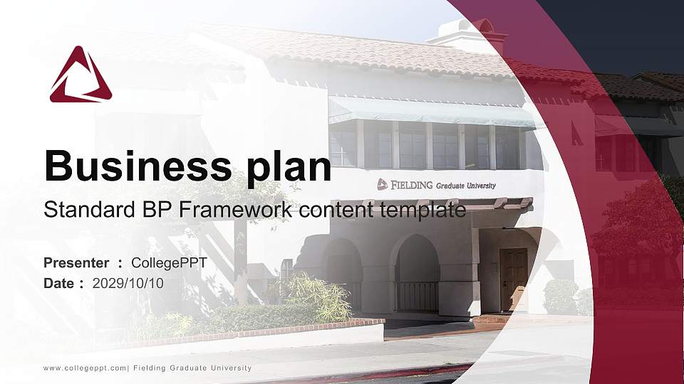 Fielding Graduate University Competition/Entrepreneurship Contest PPT Template16:9 ratio PPT effect preview image