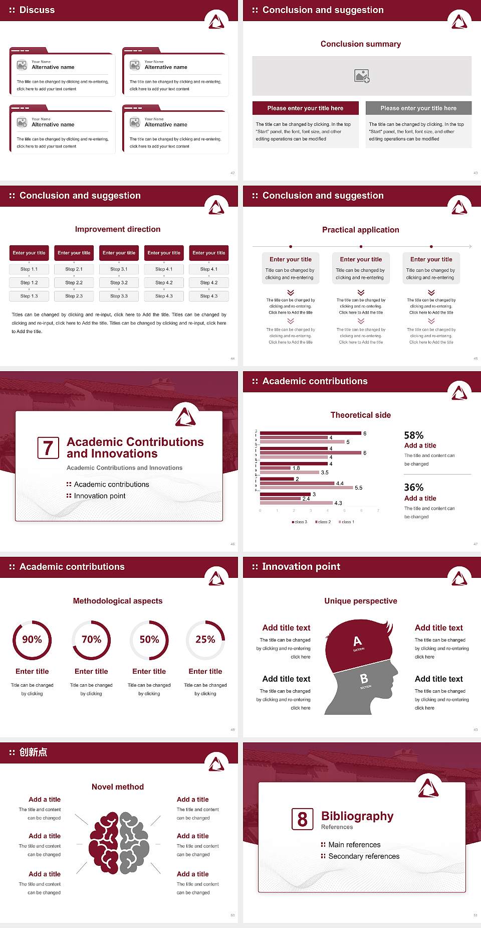 Fielding Graduate University Graduation Thesis Defense PPT Template4:3 ratio PPT effect preview image6