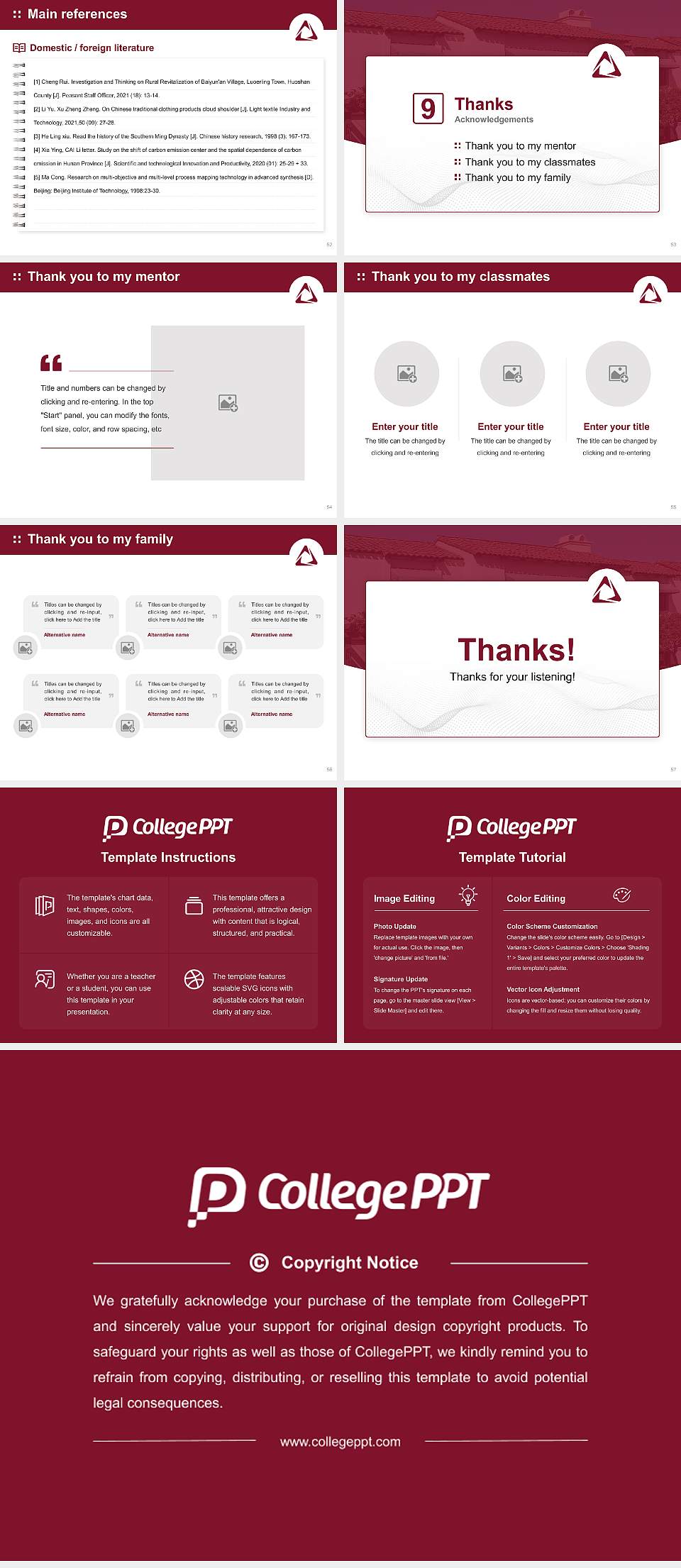 Fielding Graduate University Graduation Thesis Defense PPT Template4:3 ratio PPT effect preview image7