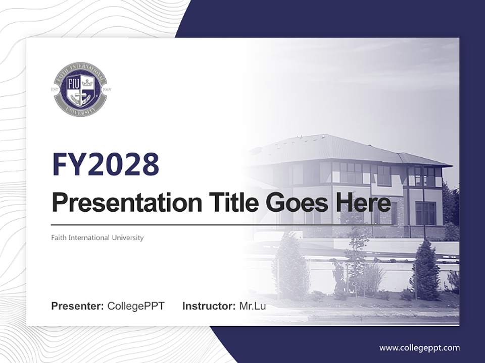 Faith International University Academic Presentation/Research Findings Report PPT Template4:3 ratio PPT effect preview image5