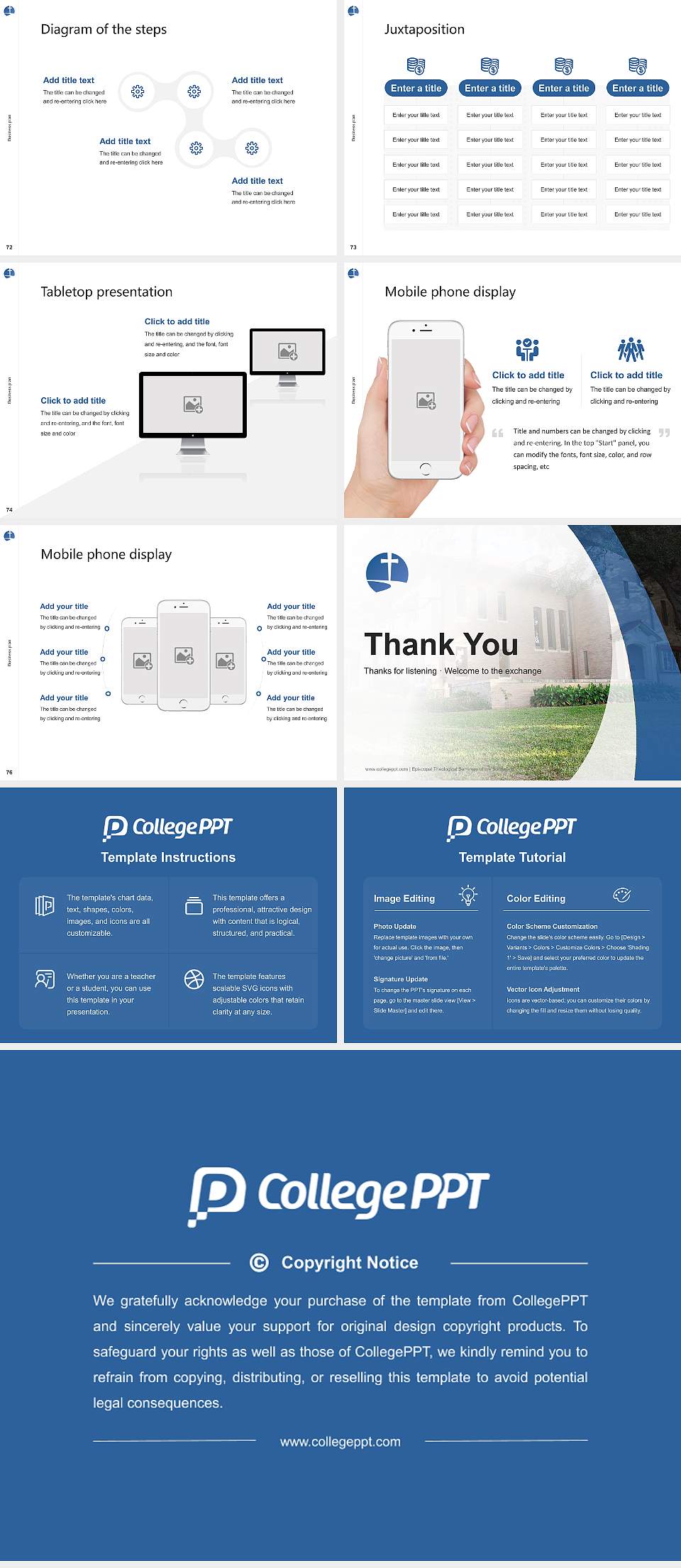 Episcopal Theological Seminary of the Southwest Competition/Entrepreneurship Contest PPT Template4:3 ratio PPT effect preview image9
