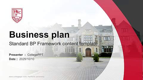 Fairfield University Competition/Entrepreneurship Contest PPT Template