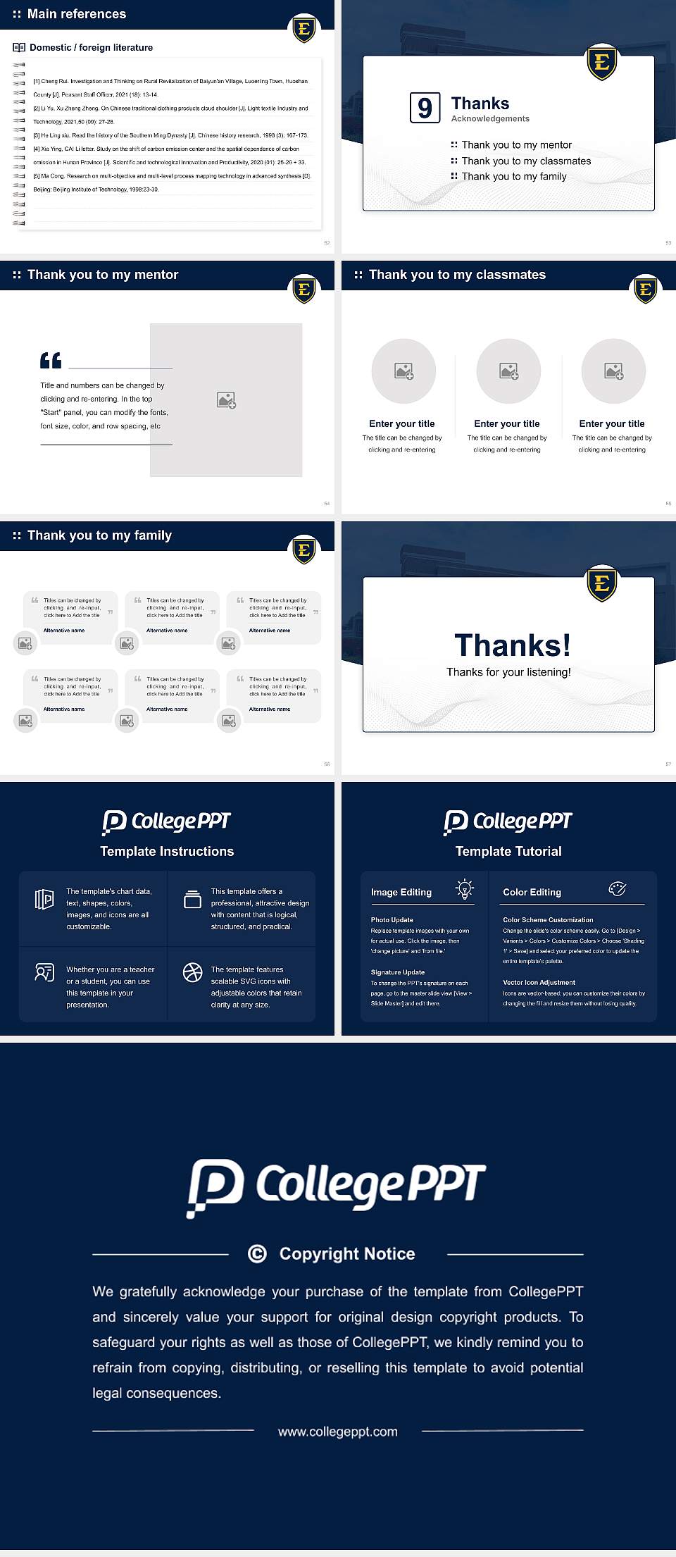 East Tennessee State University Graduation Thesis Defense PPT Template4:3 ratio PPT effect preview image7