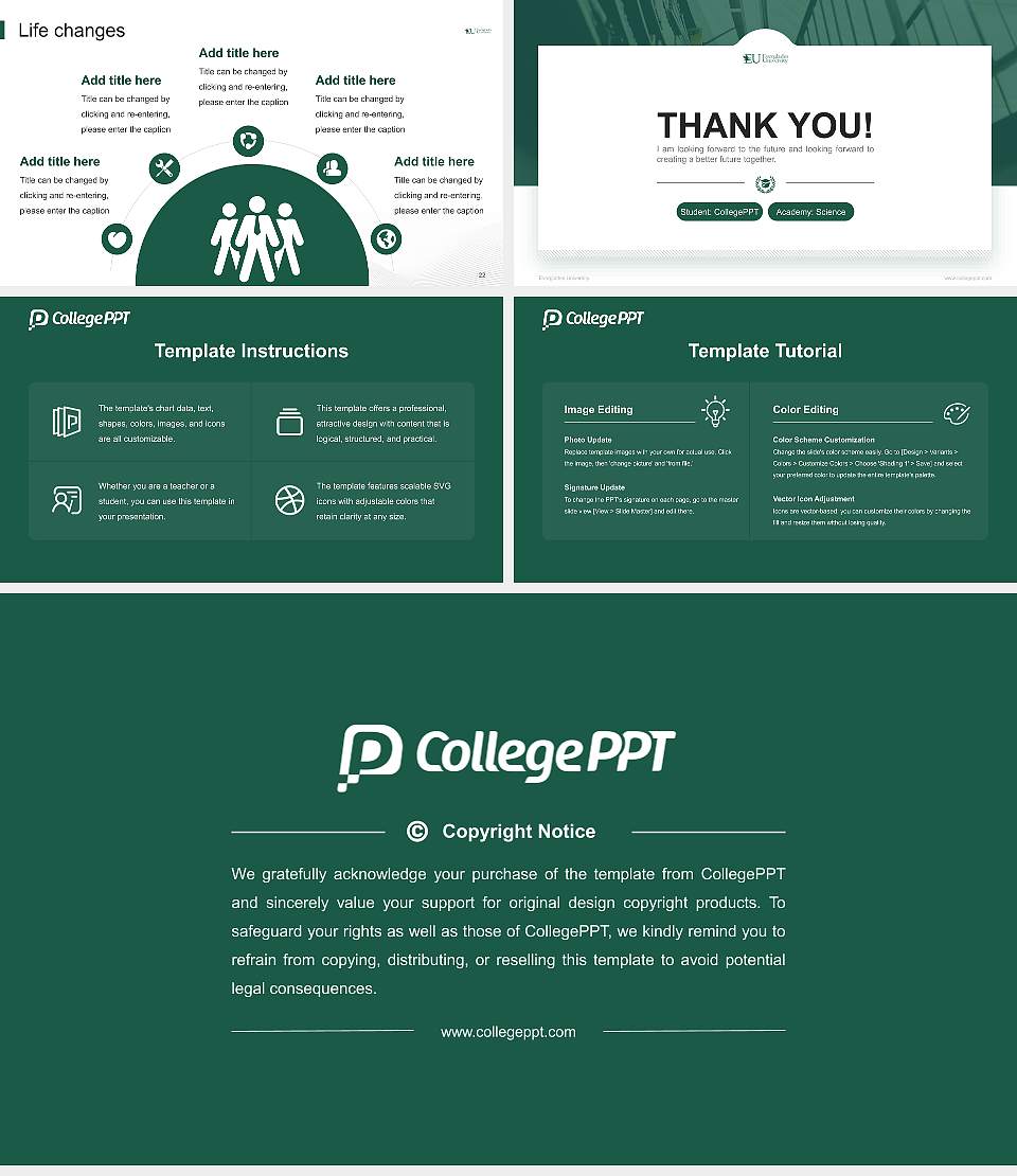 Everglades University National Scholarship Defense PPT Template16:9 ratio PPT effect preview image4