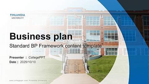 Finlandia University Competition/Entrepreneurship Contest PPT Template