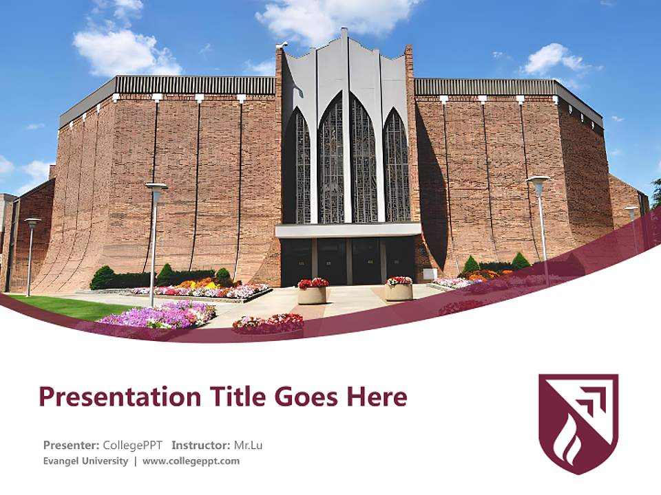 Evangel University Course/Courseware Creation PPT Template4:3 ratio PPT effect preview image5